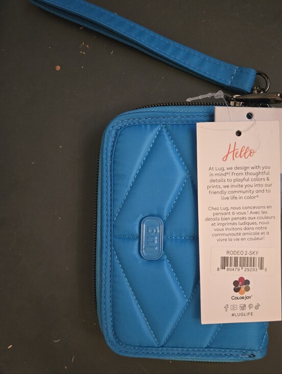 lug Handbags - lug Rodeo Quilted Zip Wallet Wristlet in Sky Blue